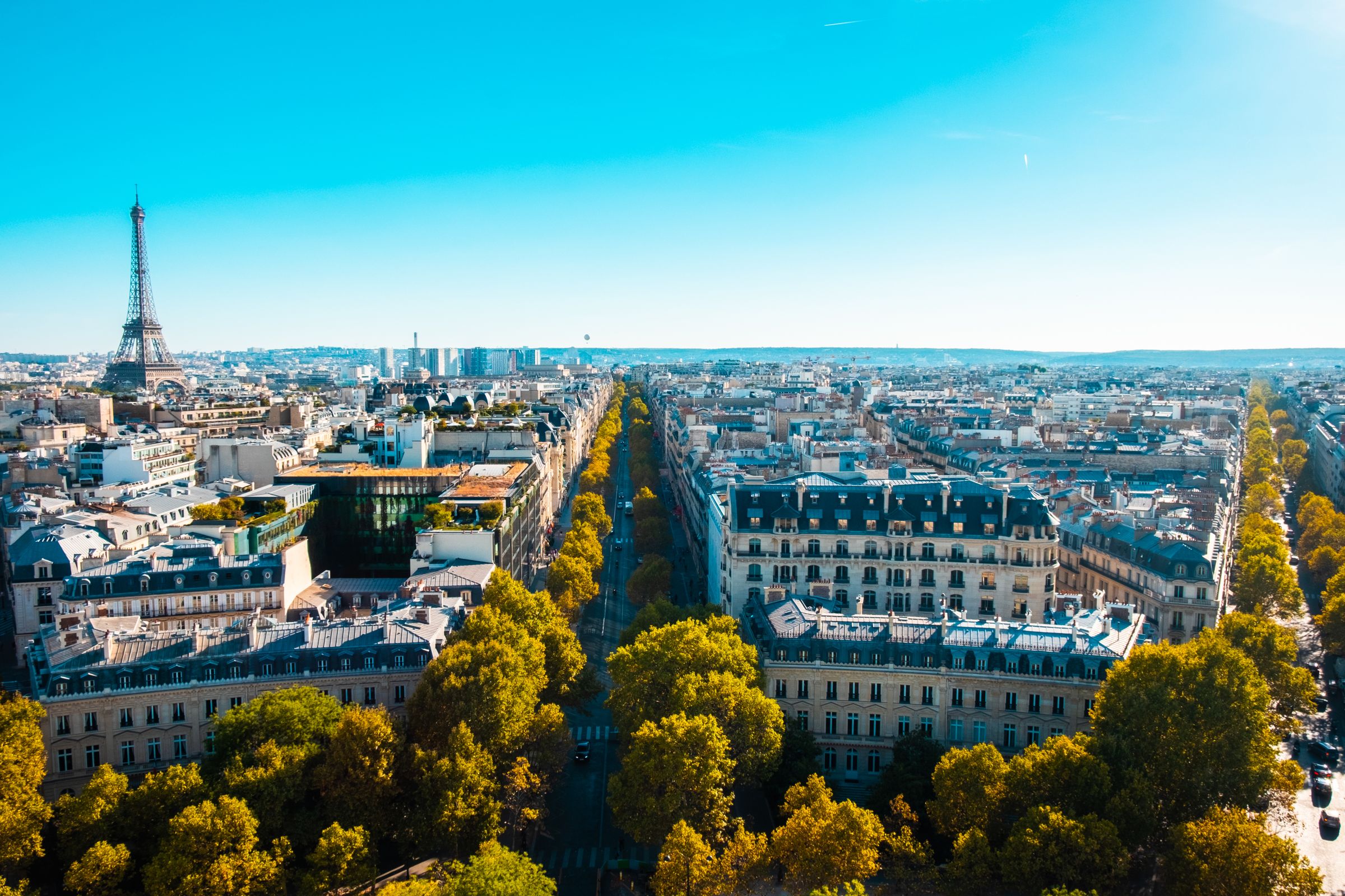 Paris, les toits depuis l'Arc de Triomphe